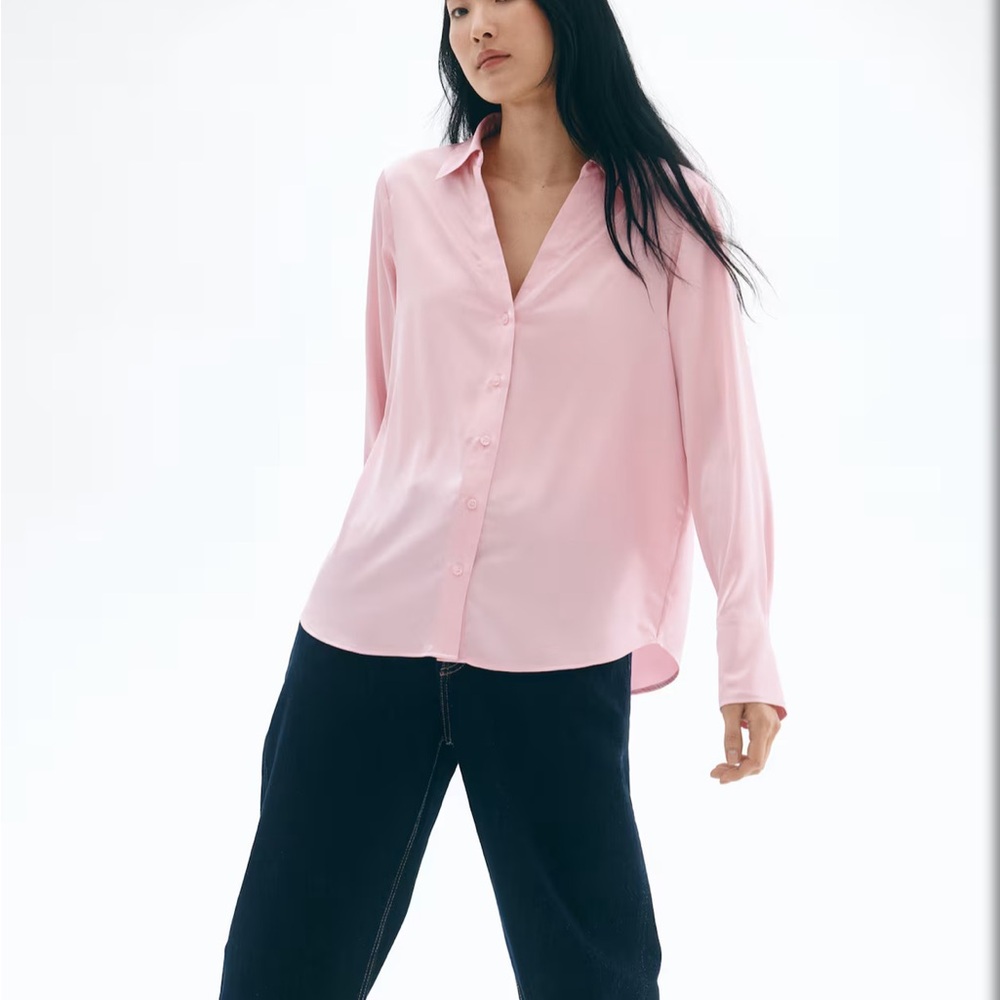 H&M Light Pink Button-Down Shirt